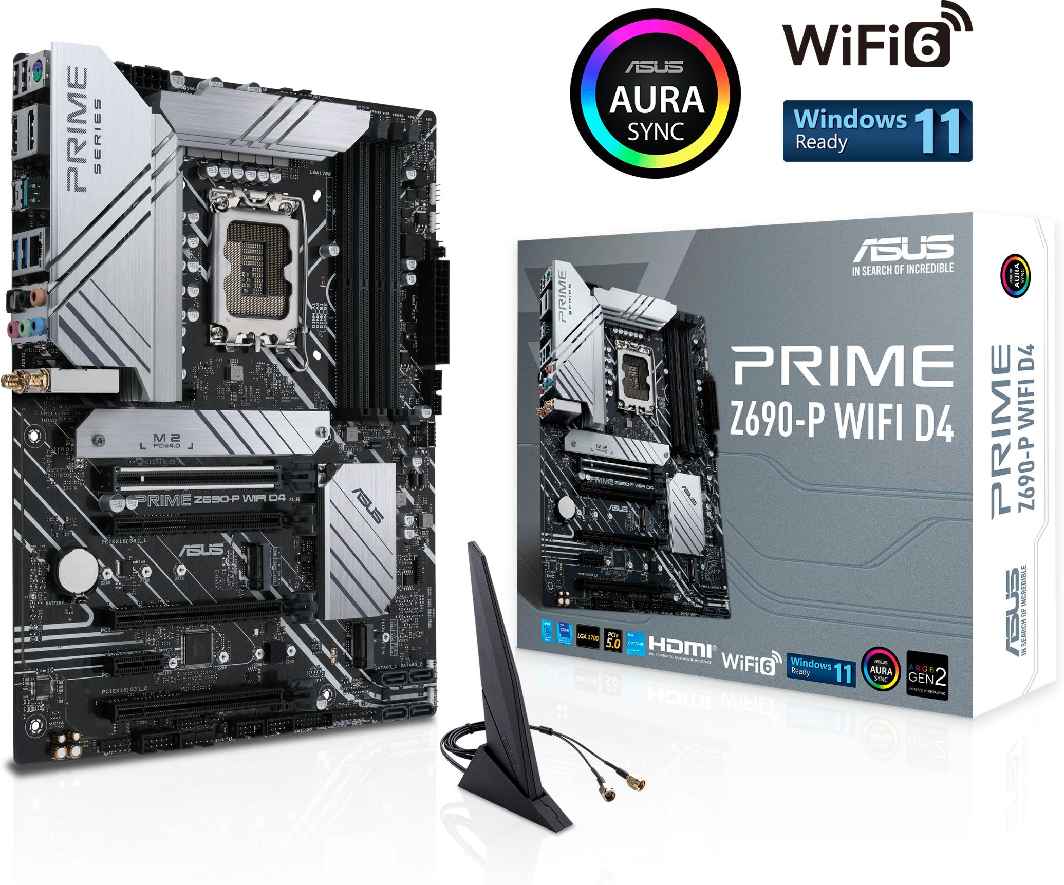 ASUS Mainboard PRIME Z690-P WIFI D4 - ATX - Socket LGA 1700 - Intel Z690